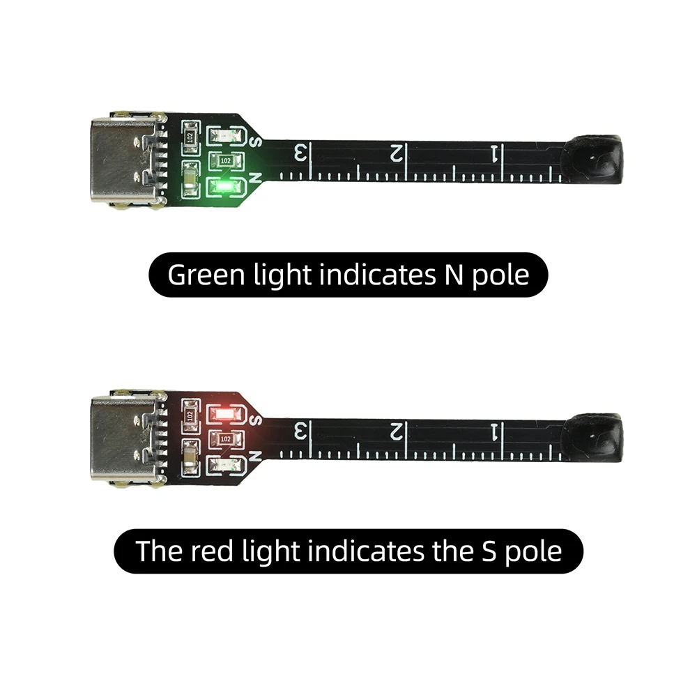 DC 5V Magnetic Pole Detection Pen Circuit Board Hall Module Close Range Induction N S Discrimination Module with LED Indicator
