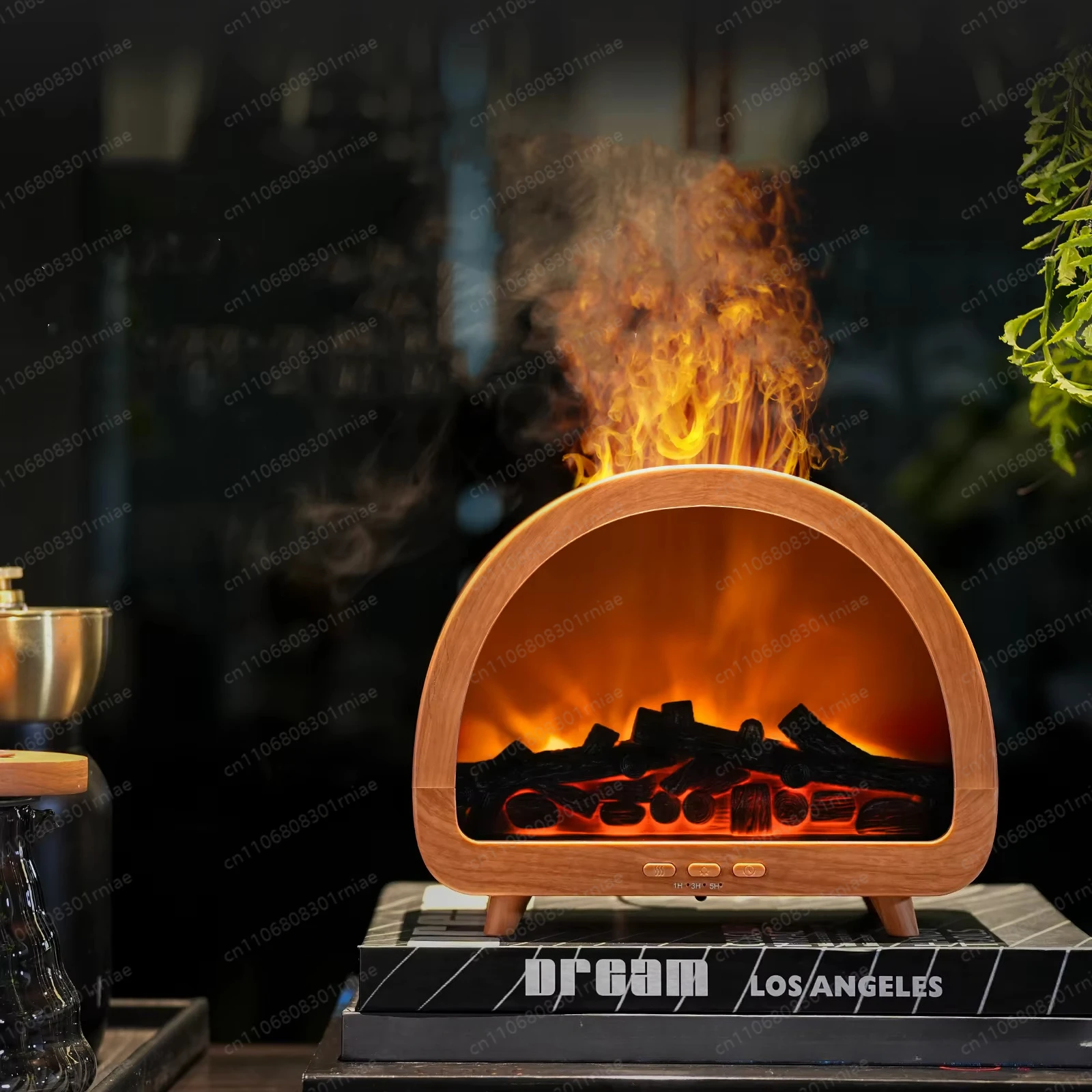 2026 New Essential Oil Diffuser Flame Color Water Vapor Fireplace Aroma Diffuser Air Humidifier Bedroom Home Decor
