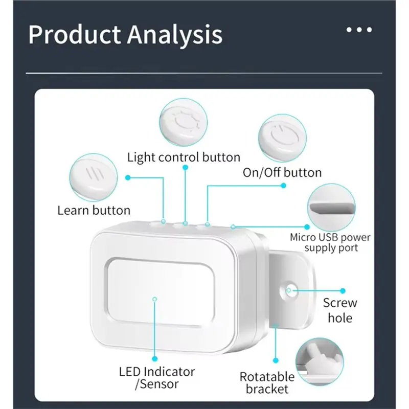 เซ็นเซอร์ตรวจจับความเคลื่อนไหวไร้สาย ABKQ-DC IR พร้อมเสียงเตือนสำหรับประตูบ้าน/ร้านค้าปลีก พร้อมเสียงเรียกเข้า 45 แบบ