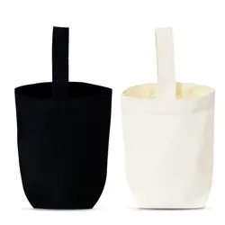 Beige Black Tote Bag Creative Solid Color Canvas Handhold Bag DIY Large Capacity Canvas Handbag Shopping