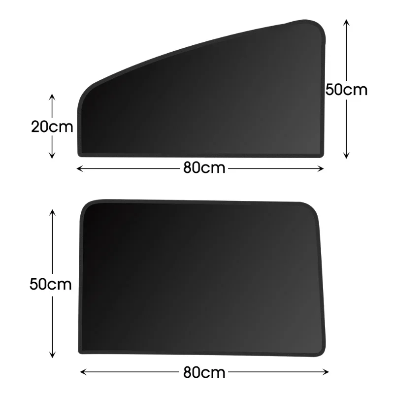 Strong Magnets Car Side Window Sunshades Blackout Heat Insulation Sun Protection Curtain Window Film Modeling Accessories 4pcs