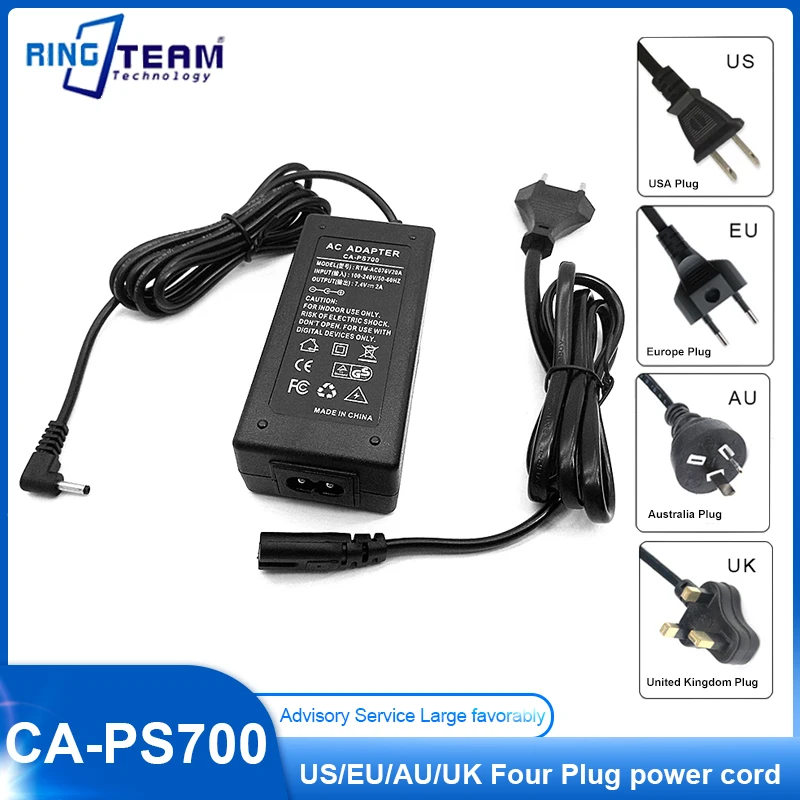 

Сетевой адаптер CA-PS700 PS700 (100-240В, универсальный) для Canon EOS Kiss Powershot S1 S2 S3 SX1 SX10 Elura 50 60 70