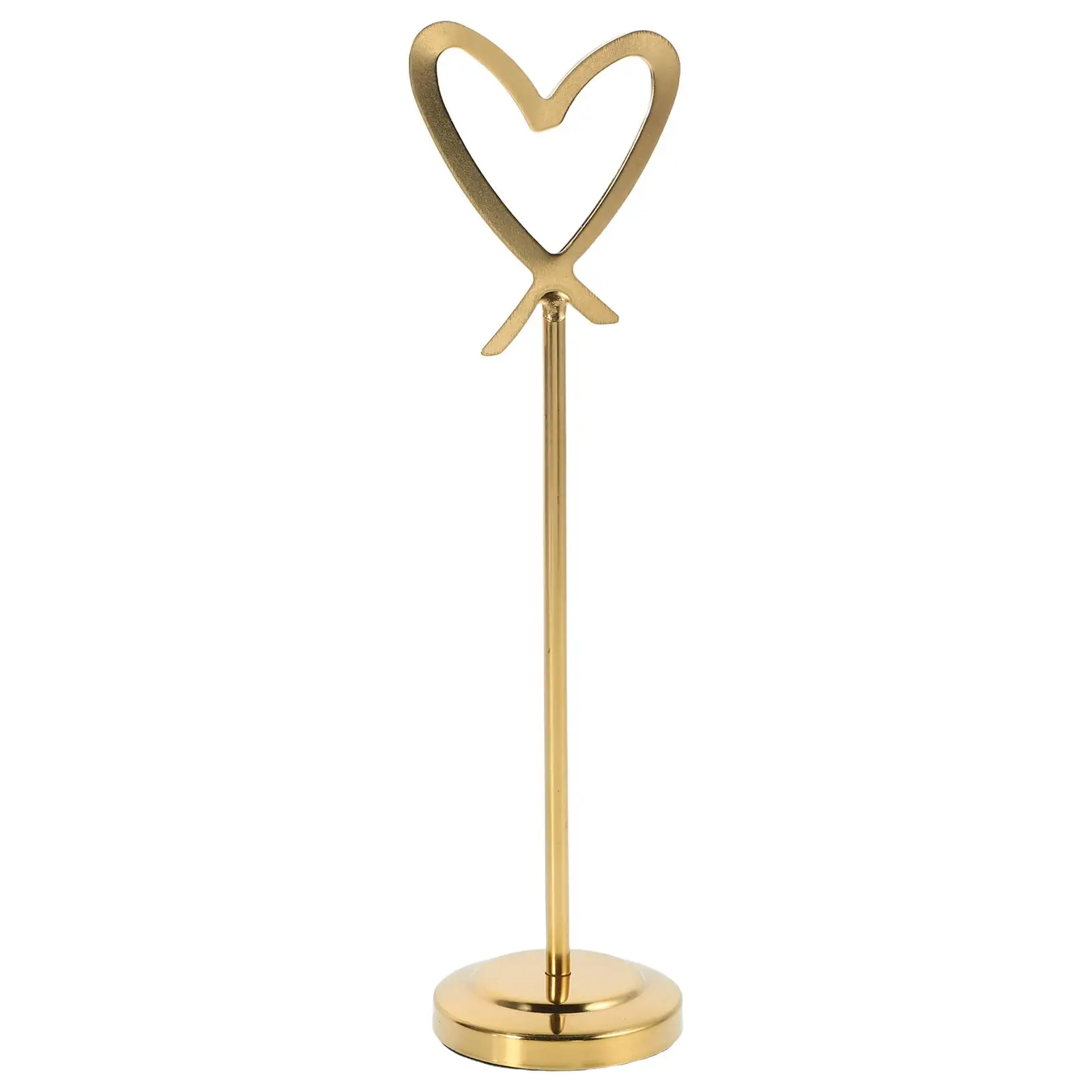 

Stainless Steel Heart Shaped Stand for Memo Clips Photo Holder Note Display Card Place Business Stand Desk Organizer Table Sign