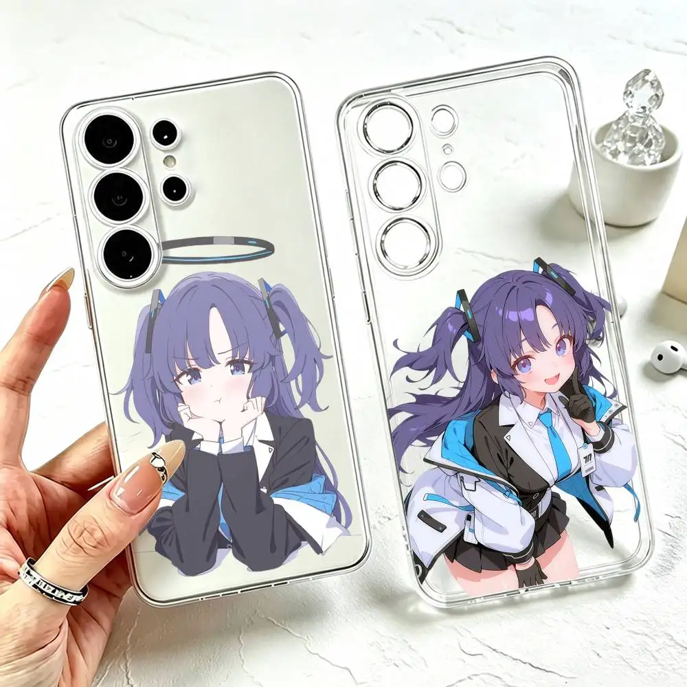 H-Hayase Yuuka  Phone Case Transparent Silicone Soft For Samsung S25,S24,S21,S22,S23,S30,Ultra,S20,Plus,Fe