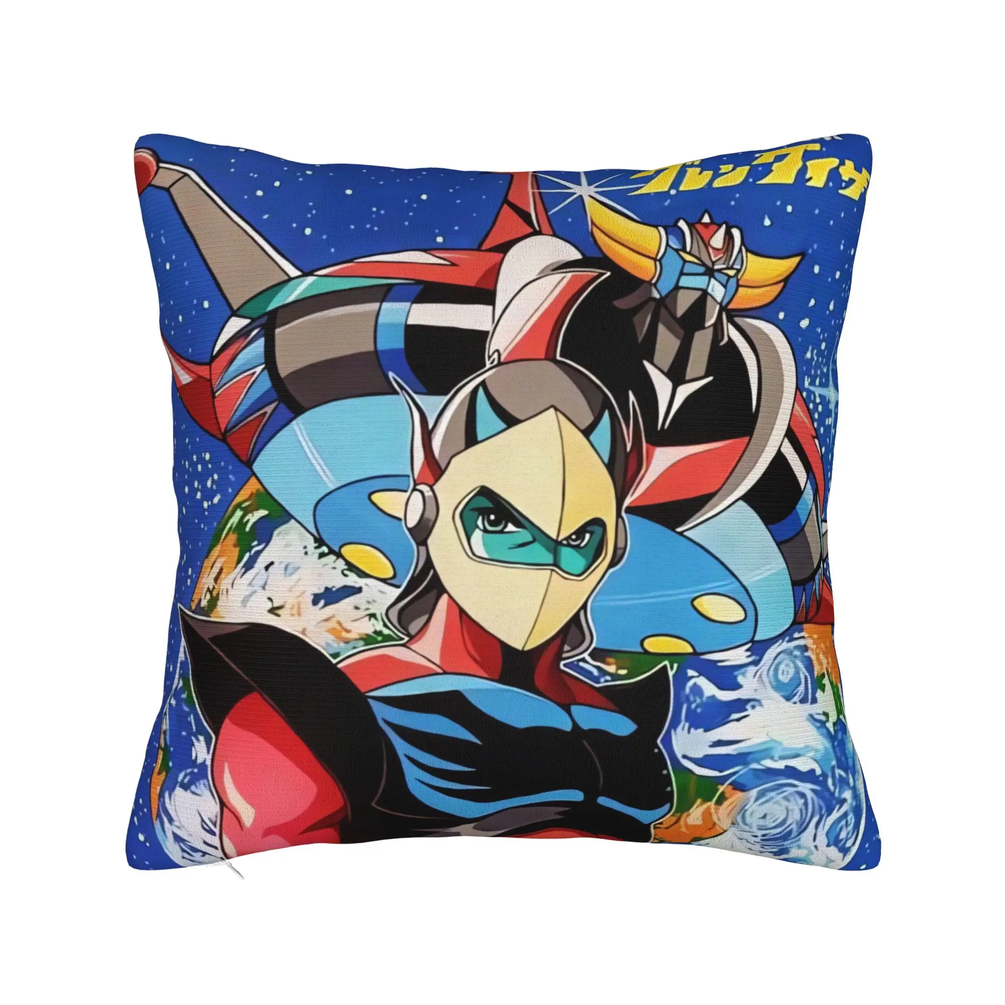 Ufo Robo Grendizer Goldorak Pillowcases  Vintage Pillow Case For Living Room Chair Design Pillow Cover