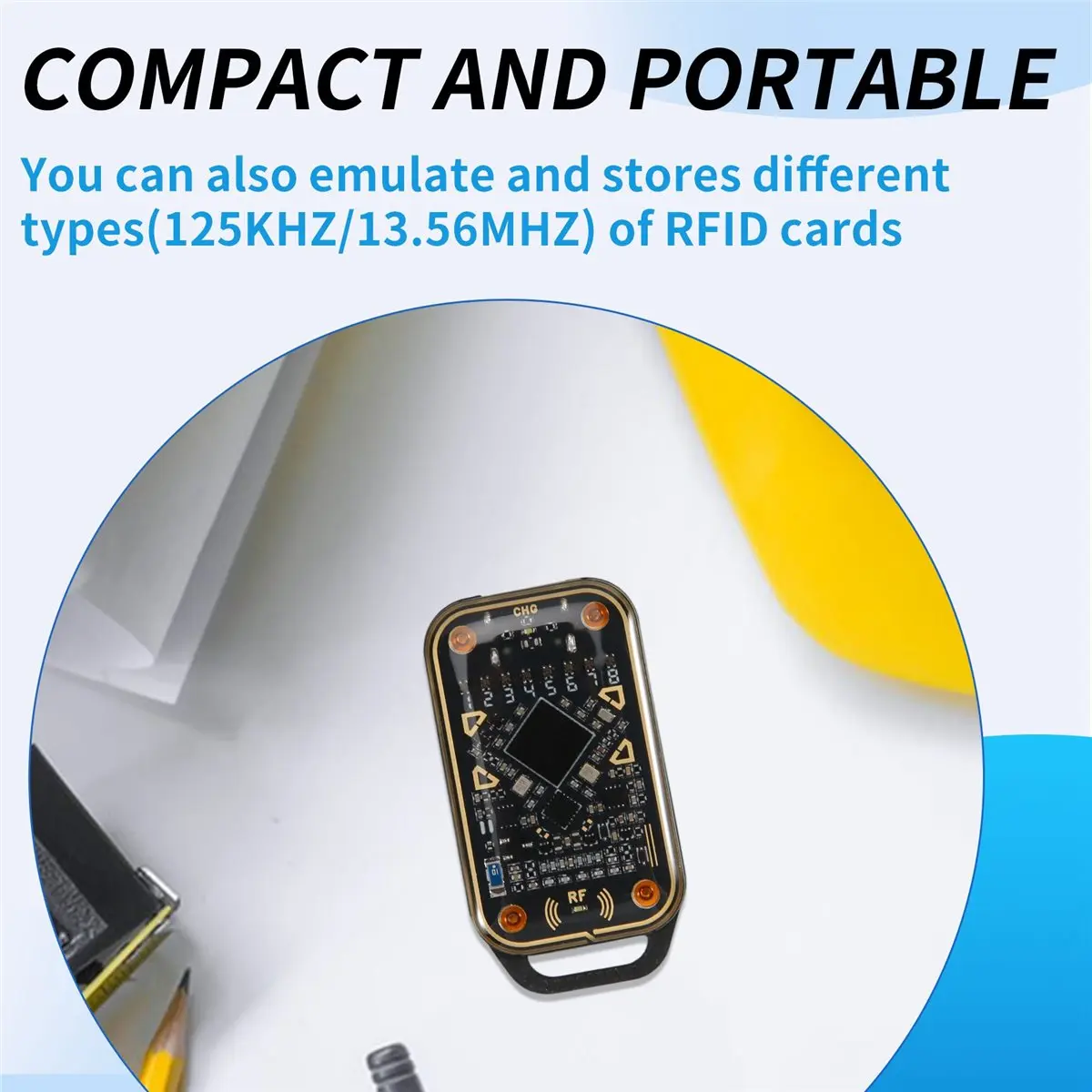 Goodprice RFID Smart Chip Reader Chameleon Ultra Smart Card Emulator NFC Duplicator ID IC Card Decode+4XCUID Keychain/Card