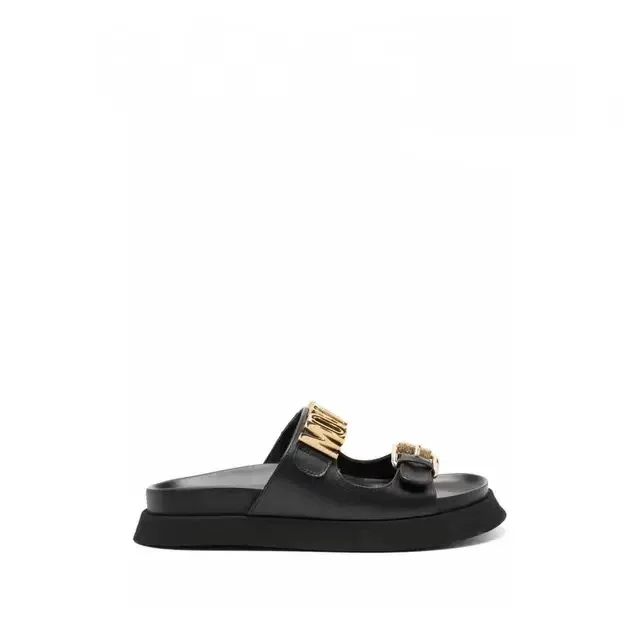 2025 Verano Nuevas zapatillas de playa de fondo grueso para mujer con hebilla Sandalias planas versátiles