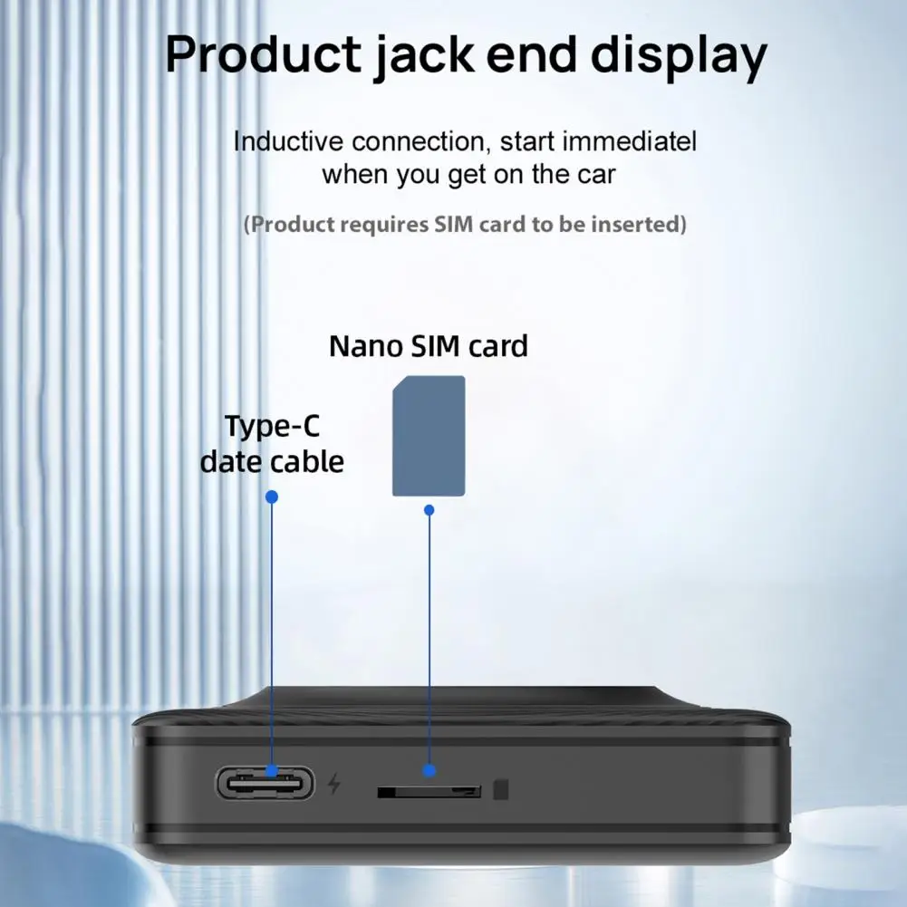

1 Set Convenient Ai Box LED Light Reliable Auto Connect Adapter Auto Wireless Adapter Smart Ai Box