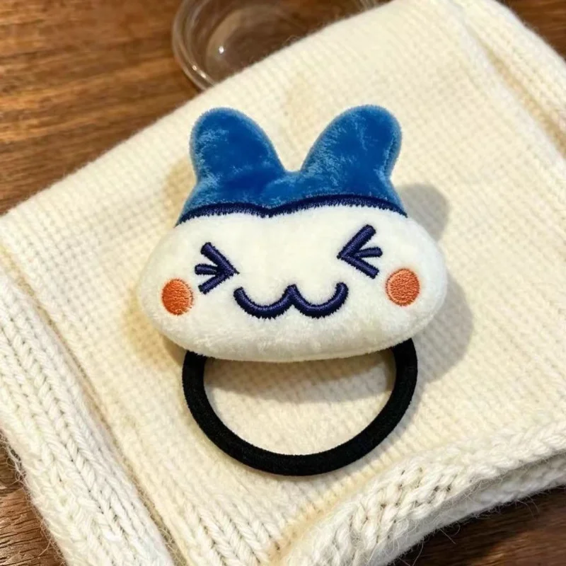 Cute Tamagotchi Hair Tie Plush Doll Cartoon Elastic Band Sweet Girl Japanese Style Head Rope Twin Tail Hair Accessories view 3
