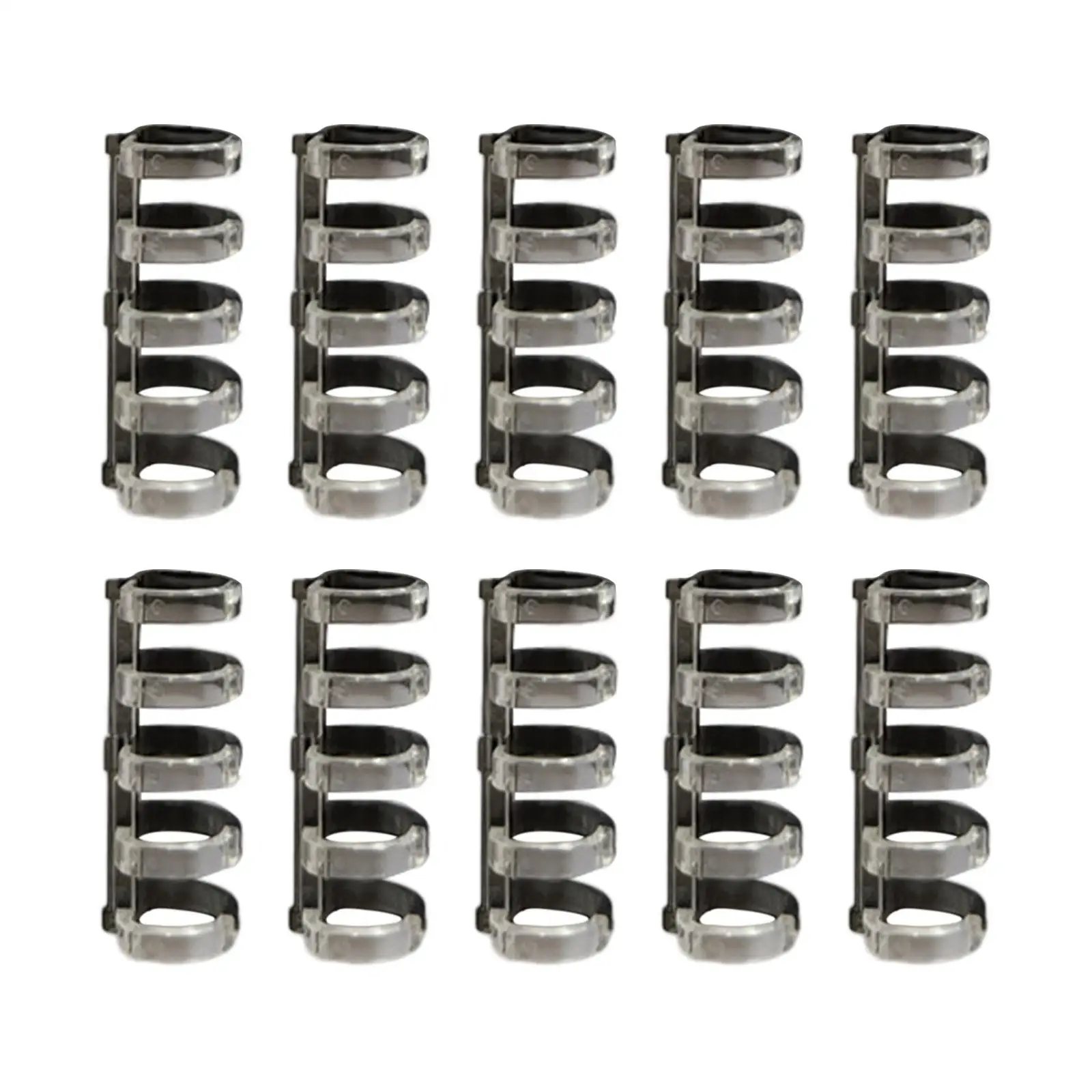 3x10x 5 Rings Loose Leaf Binder Rings Binding Spines for Office Notebook Diary black white