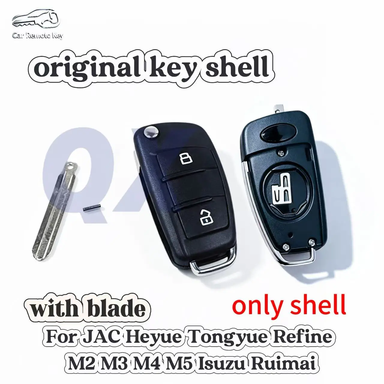 Original Folding Remote Key Shell，for JAC Heyue Tongyue Refine M2 M3 M4 M5 Isuzu Ruimai