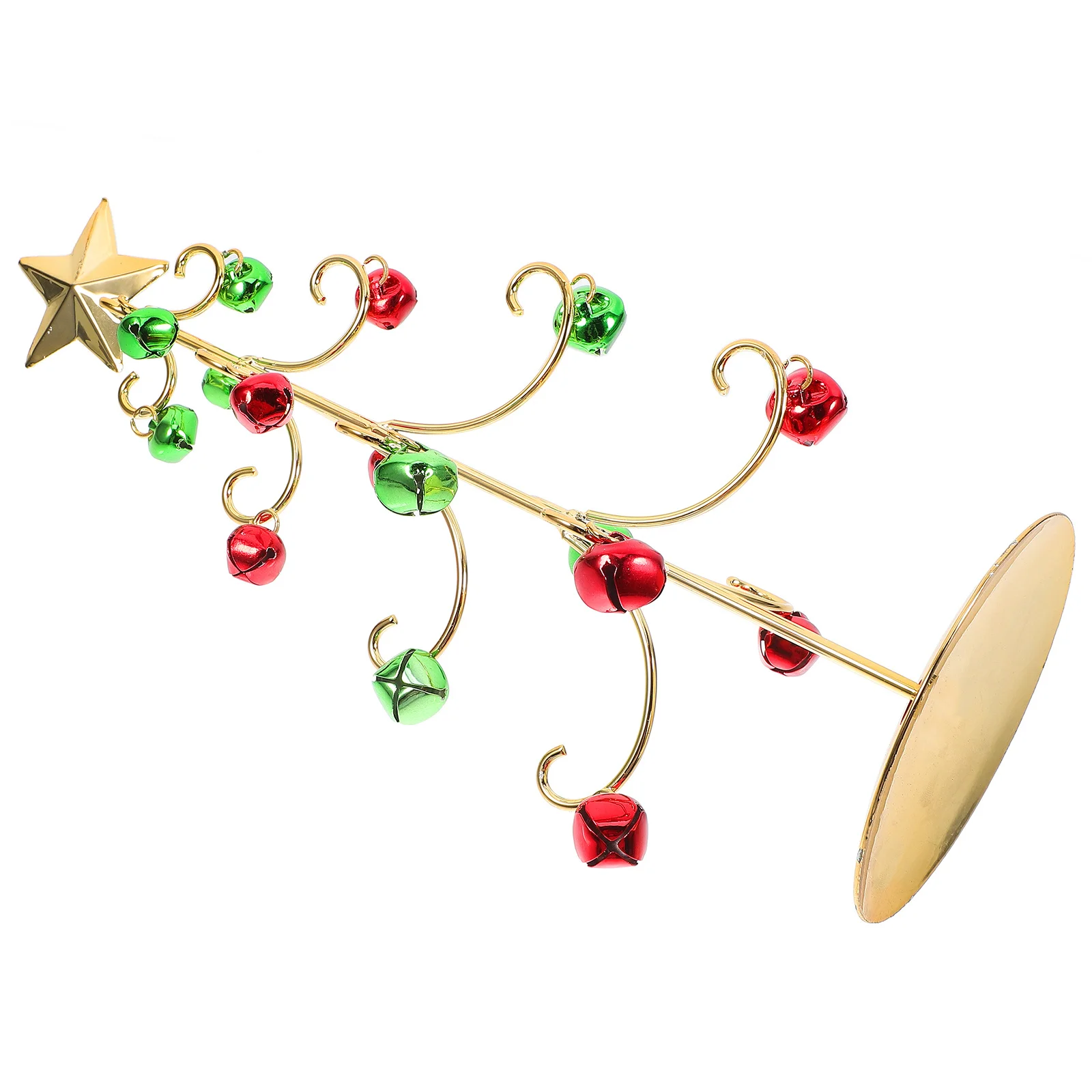 

Iron Xmas Tree Ornament Small Metal Christmas Tree Bell Desktop Decor Christmas Table Decoration Holiday Party Supplies