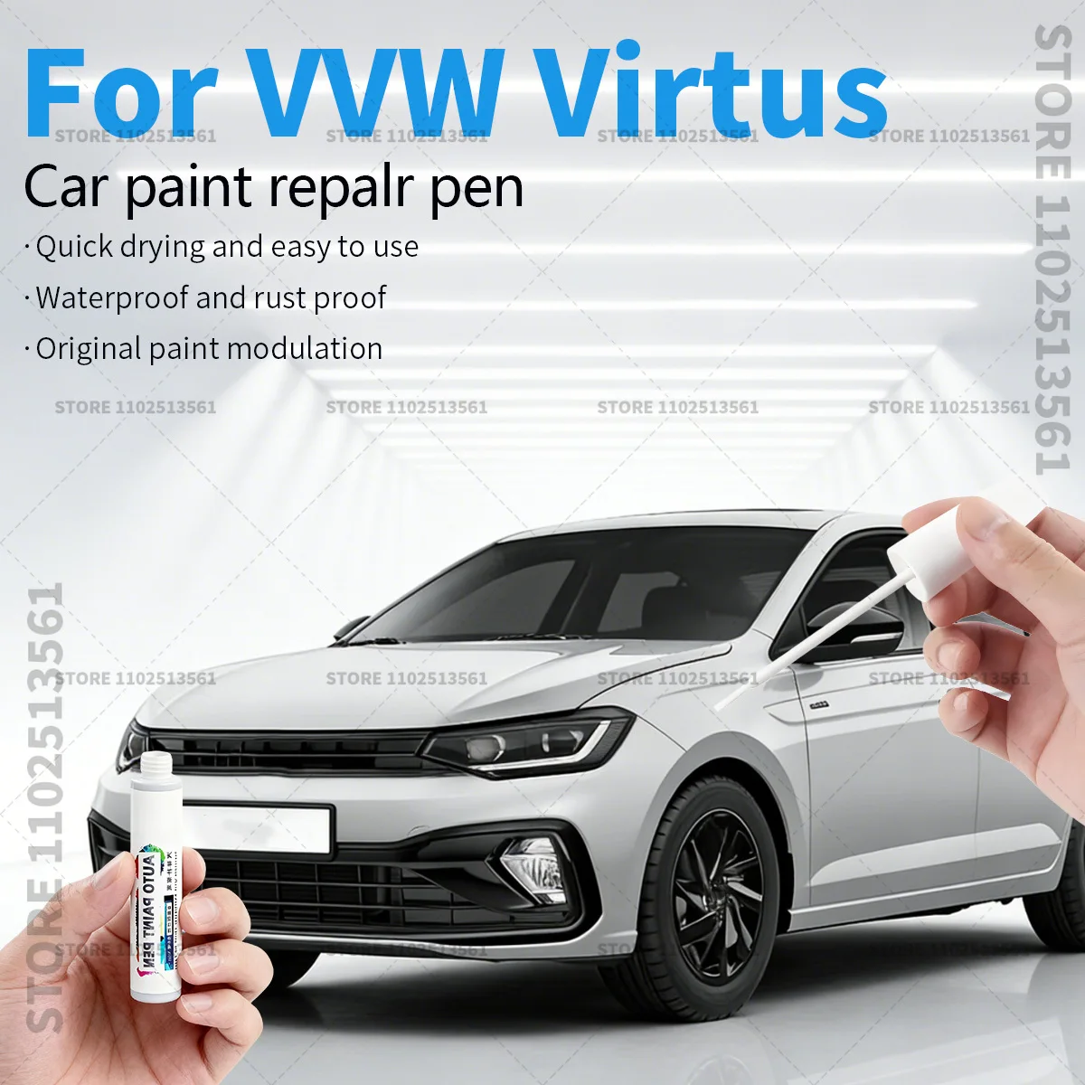 Repair Pen Touch Up Scratch Remover DIY Car Accessories For Volkswagen Virtus Paint Candy White Deep Black Lava Blue Silver Red