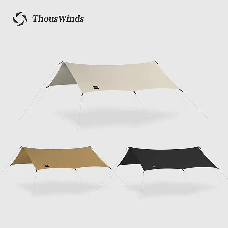 

Thous Winds Ultralight Hiking Awning, 2-8 Person Camping Canopy, 15D Both Side Silicon, 3x3/4x3/4x4.5m, Camping Supplies