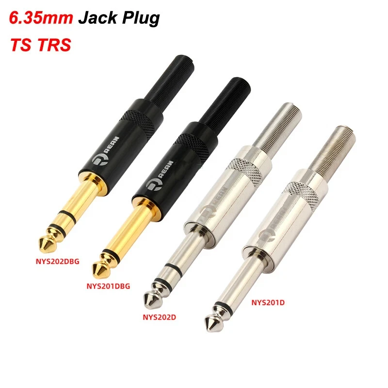 

REAN YongSheng (Neutrik) Jack 6.35mm big two-core/three-core TS/TRS connector mono/stereo outlet 6.5mm guitar microphone cable