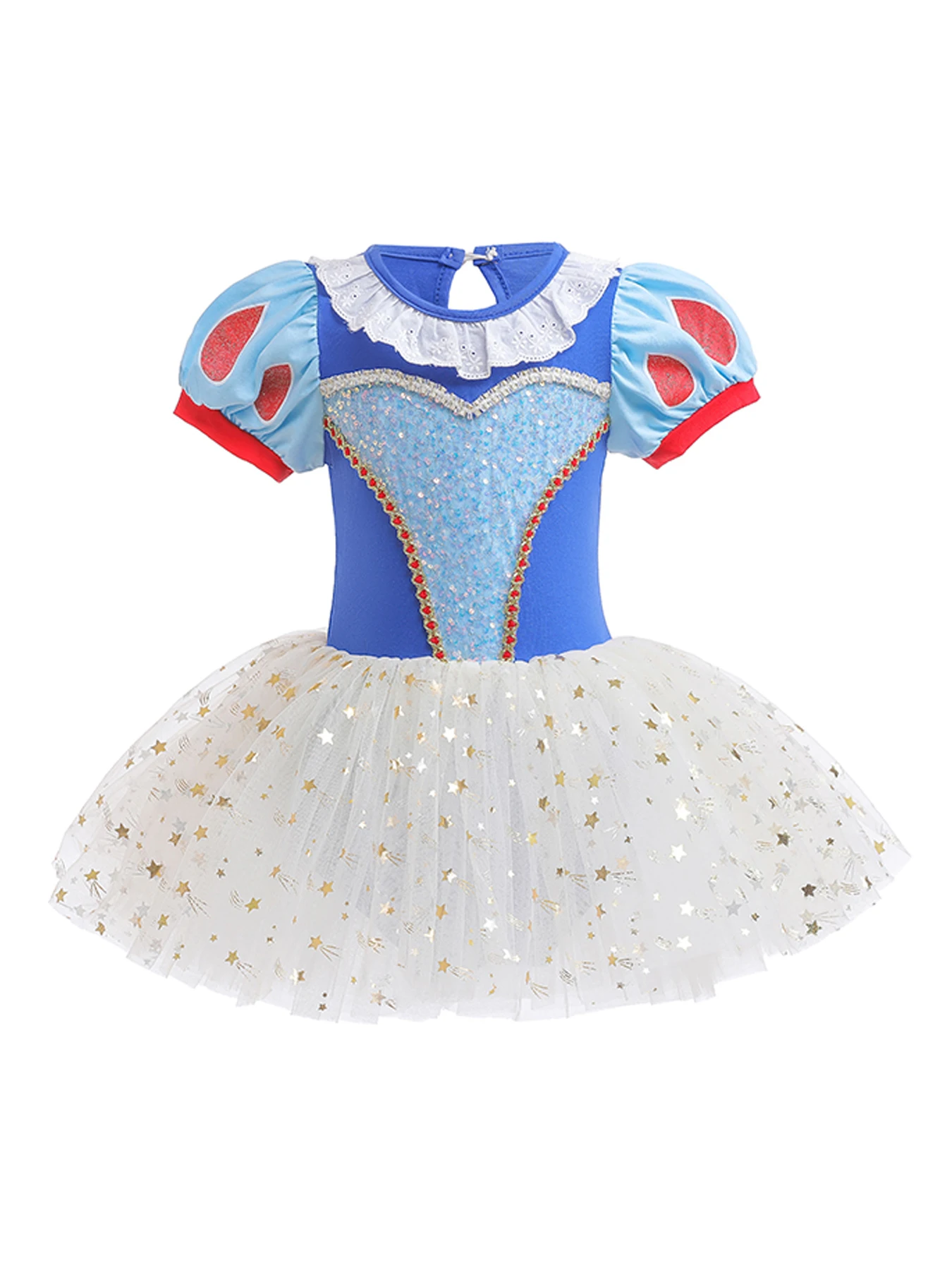 Toddler Girls Ballet Skirt Summer Short Sleeve Dance Wear Sports Skirt Kids Gymnastics Practice Performance Gown Dress