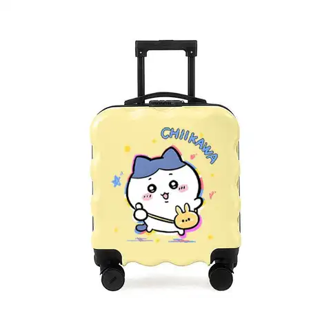 Anime Cartoon Kawaii Chiikawa New Pull Rod Suitcase 18 Inches Board A Plane Password Travel High-capacity Convenient Practical