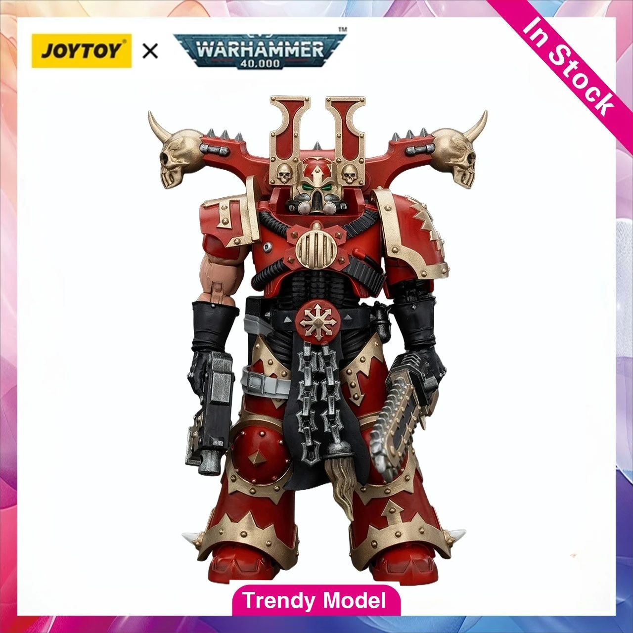 

【TM】В наличии JOYTOY Warhammer 40K World Eaters Khorne Berzerker 5 1/18 Коллекционная фигурка-модель, подарок, коллекция