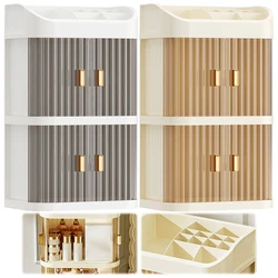 3-Layer Makeup Storage Organizer Makeup Organizer Box Bathroom Beauty Standing Organizer for Bathroom Countertop Vanity