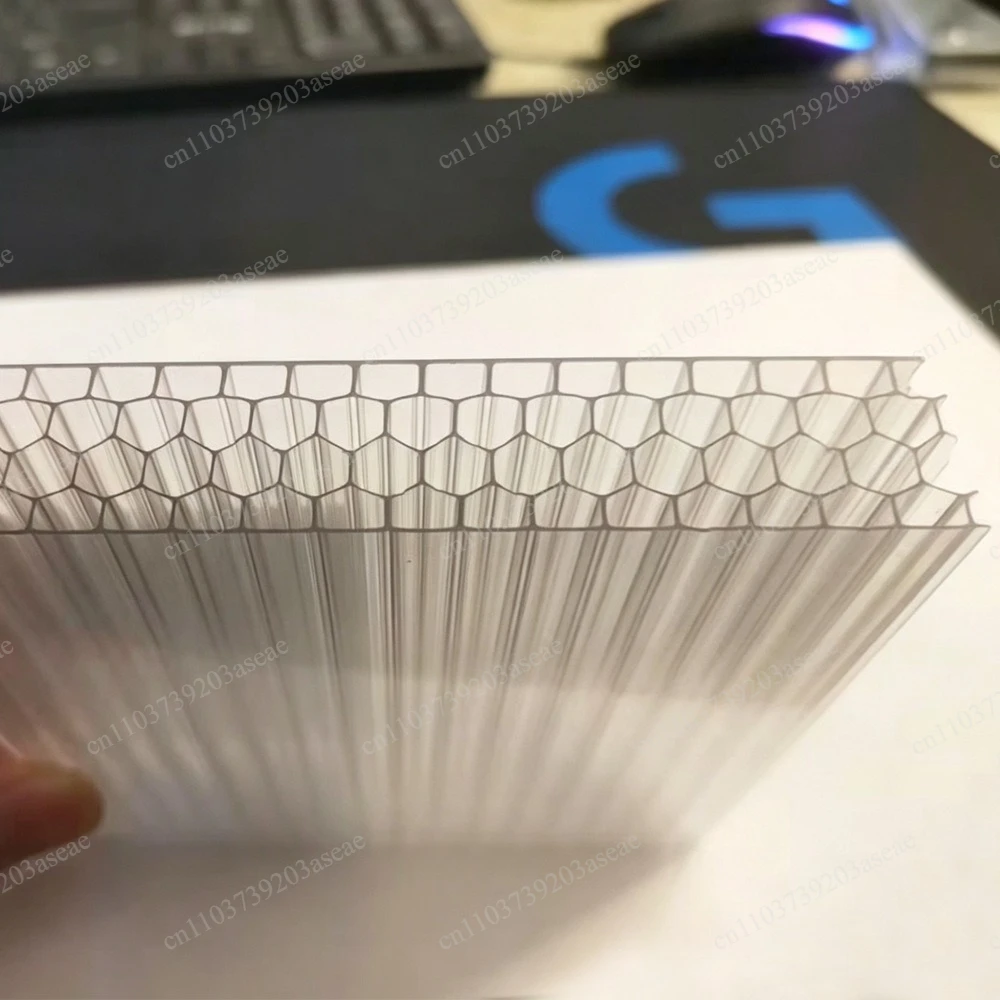 8Mm-20mm Honeycomb PC Sunshine Panel Transparent Blue Brown Hollow Multilayer Polycarbonate Carcloth Board