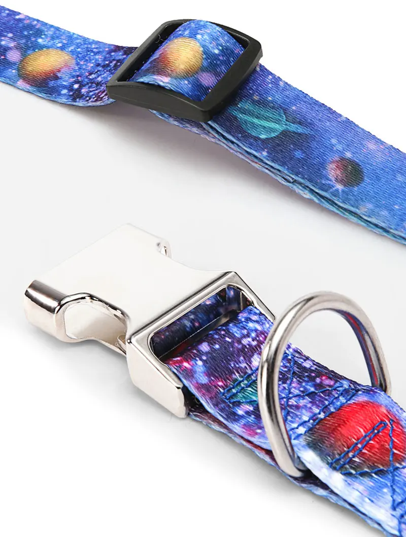 Waldmuster-Halsband für Haustiere, gestreift, aus Polyester, im nationalen Stil, verstellbares Nylon-Hundehalsband, personalisiert – Detail 5