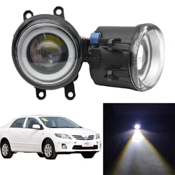 2PCS For Toyota Corolla Sedan E12J E12T 2006 2007 2008 2009 2010 2011 2012 2013 Super Bright LED Fog Light + Angel Eye Fog Lamps