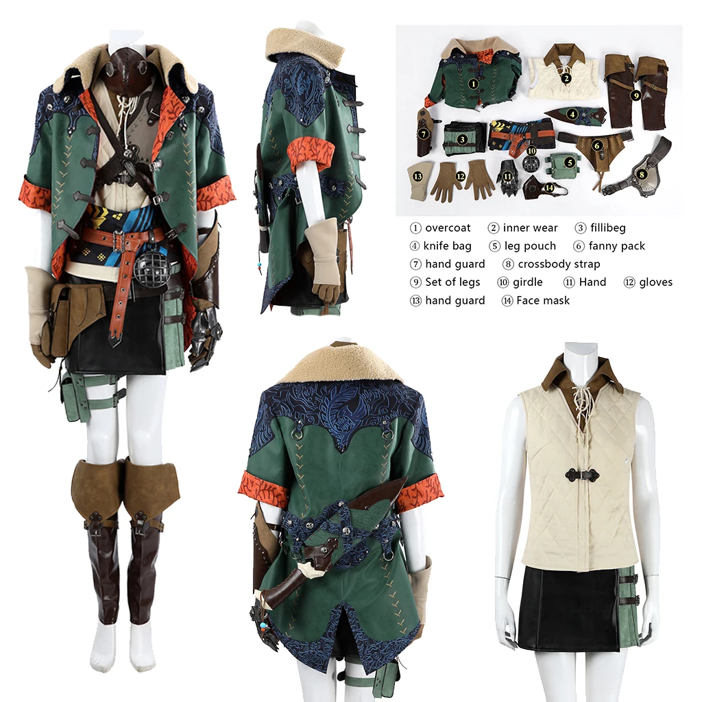 

Game Cosplay Adult Women Hope Armor Cosplay Costume Fighting Suit Hunter Disguise Halloween Carnival Party Outfits
