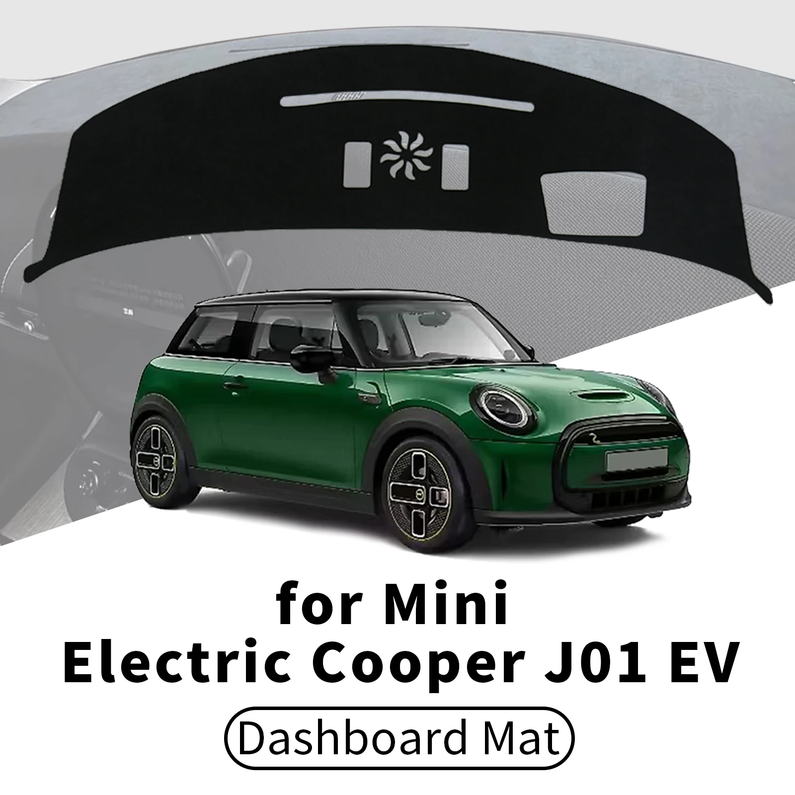 

for Mini Electric Cooper J01 2026-2024 EV E SE Dashboard Cover Dashmat Sunshade Anti‑UV Anti‑Glare Dash Mat Interior Accessories