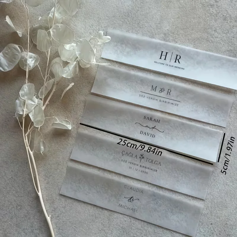 Personalized Wedding Napkin Rings Bride Groom Names Date Ring Style Tags Elegant Table Decor Engagement Anniversary Paper Holder