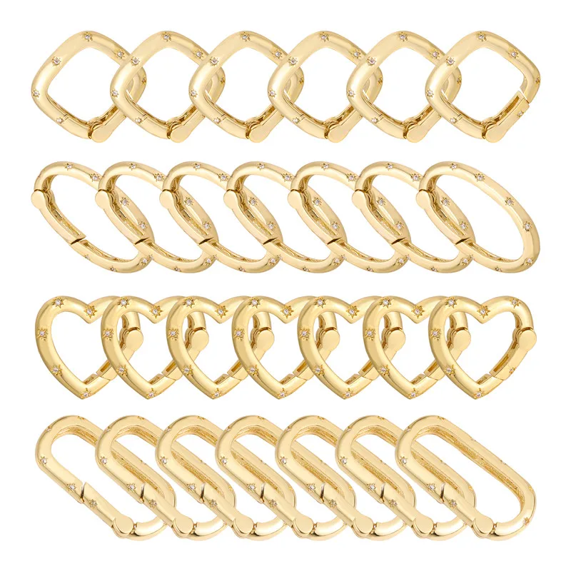 JUYA Charms Gold Color Clasps Lock Spiral Screw Pendant for Jewelry Making DIY Luxury Necklace Bracelet Hand Made Accessories