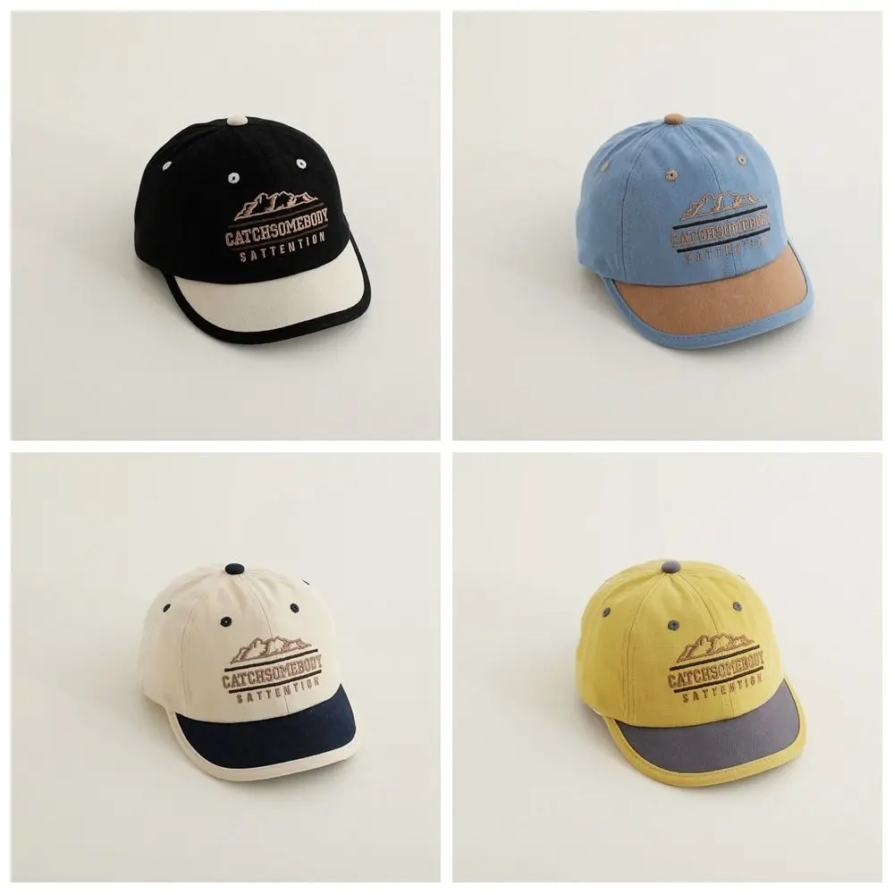 Simple Korean Style Short Brim Baseball Hat Embroidery Casual Letter Baseball Cap Soild Color Cotton Peaked Cap Women