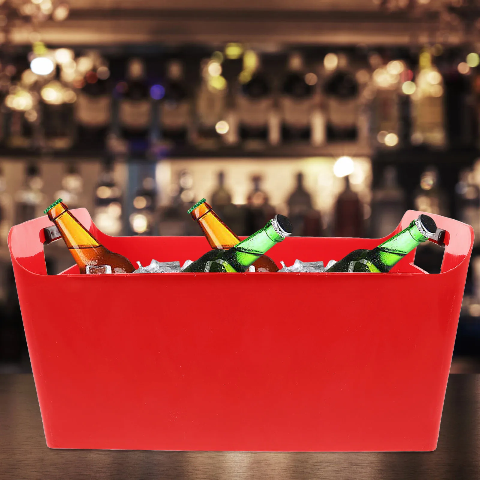 

Chic Ice Cube Bucket For Wine Beer Beverage Party Reusable Drink Container Portable Cooling Bucket Large Capacity Acrylic Ice