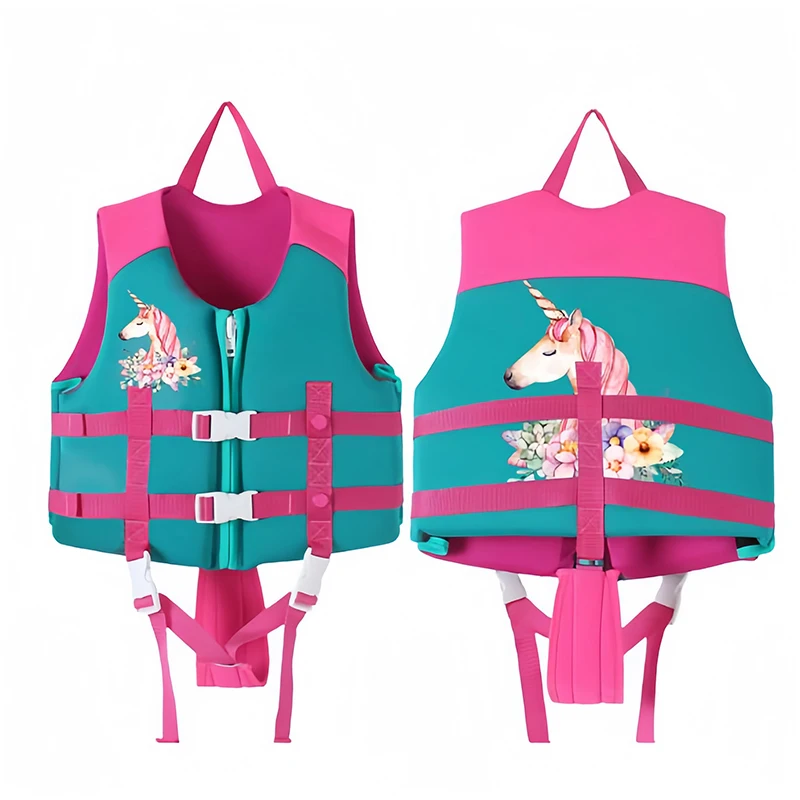 

Kids Life Jackets Neoprene Children Swimming Vest Water Sports Life Vest for Kayaking Drifting Boating Safety Survival Suit