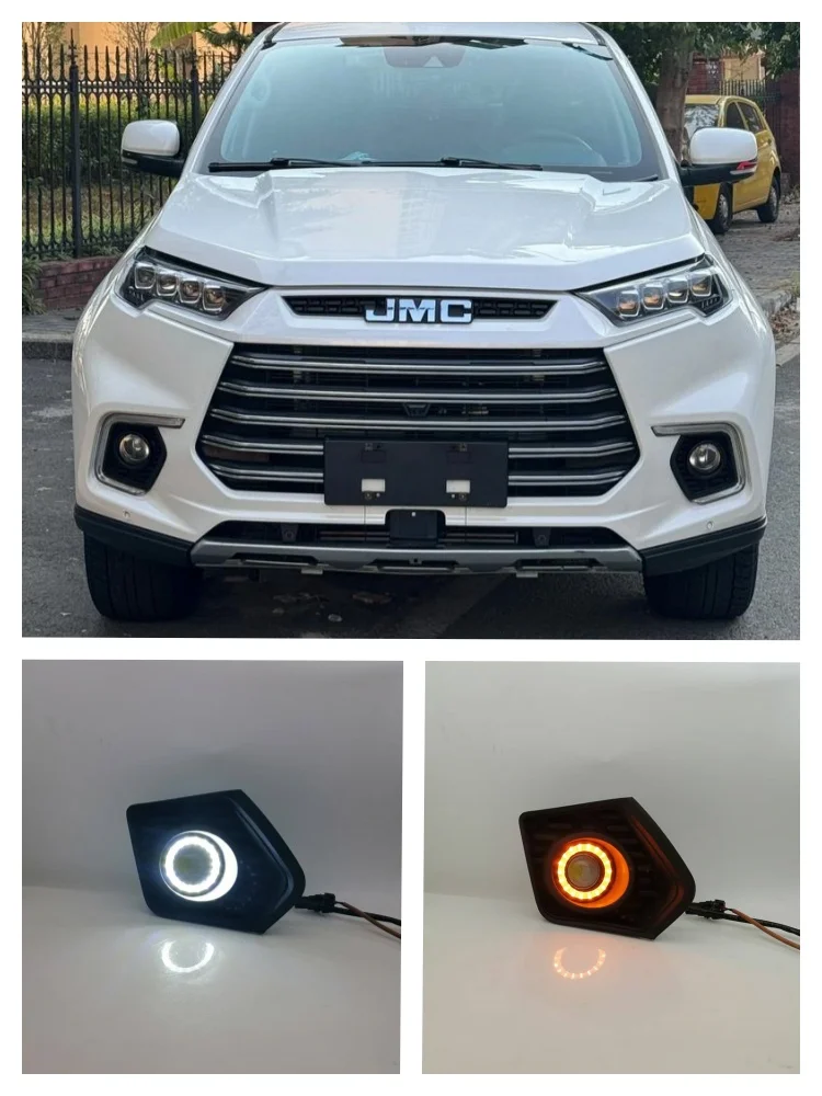 

Светодиодные противотуманные фары в сборе для JMC Vigus Pro 2019-2022, замена передних бамперных противотуманных фар, аксессуары с функцией дневных ходовых огней Angel Eye