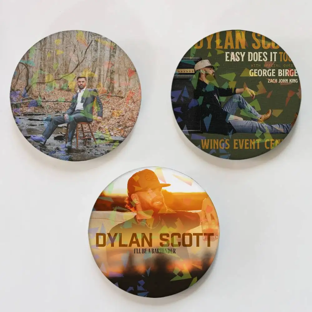 Singer D-Dylan Scott Badges Round Laser Badge Brooch Backpack Accessories