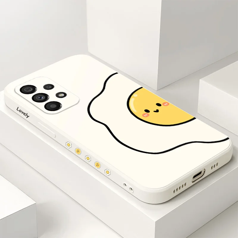 

Tomato And Egg Case For Samsung Galaxy A73 A53 A33 A23 A13 A03 A72 A52 A52S A32 A22 A12 A02 A02S A71 A51 A31 A21S 4G 5G Cover