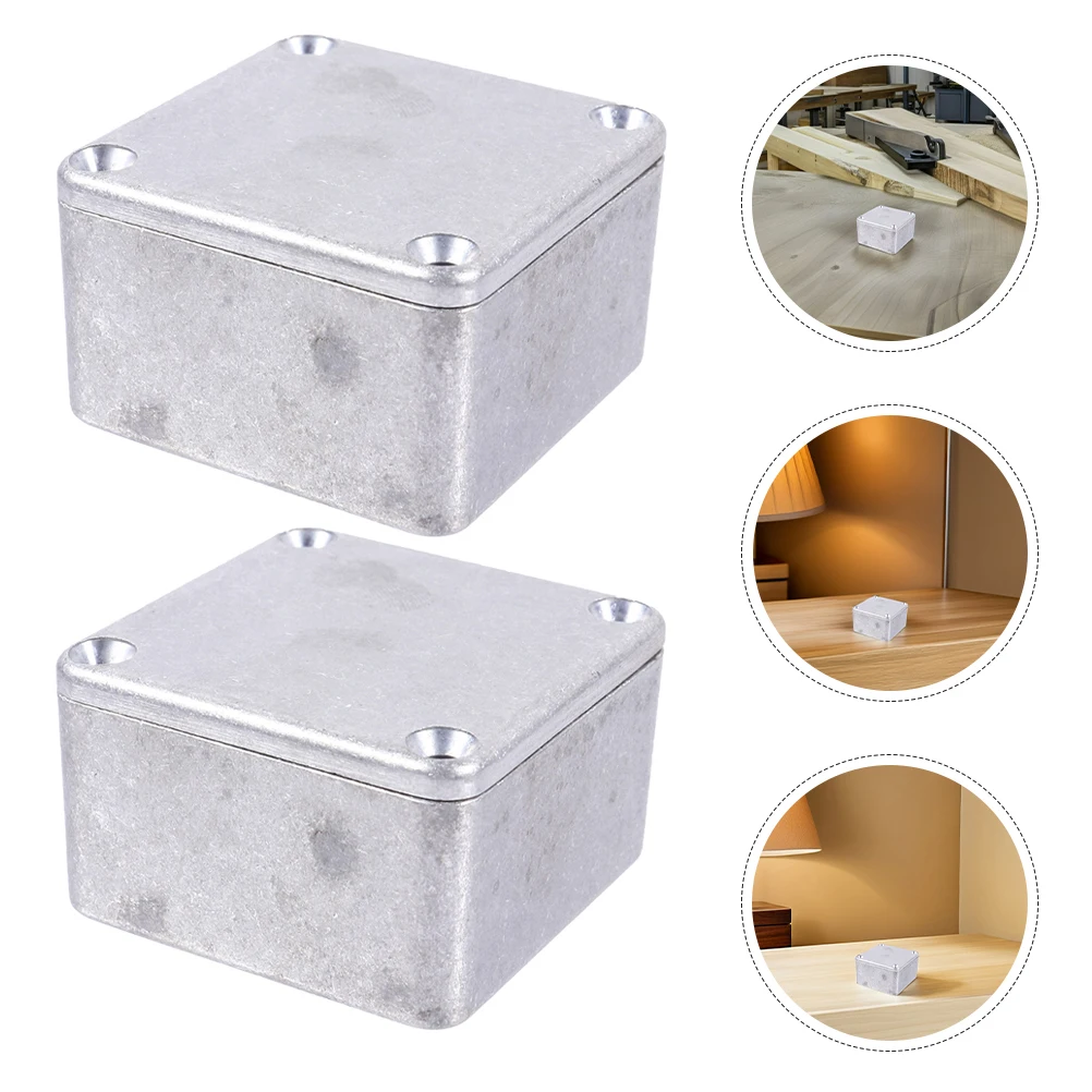 

2 Pcs Effect Aluminum Box Aluminium Guitar Effector Enclosure Case Metal Pedal Effects Amplifier Project Boxes