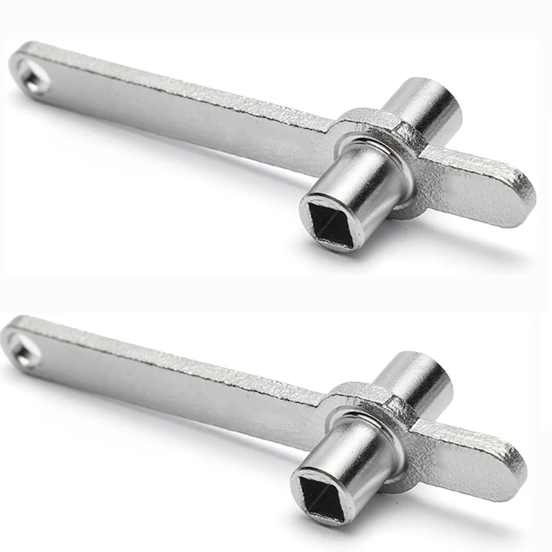 

BAAJ-2Pcs Air Outlet Handle Heater Radiator Plumbing Tools Plumbing Bleeding Socket Radiator For Bleeding Square Hole