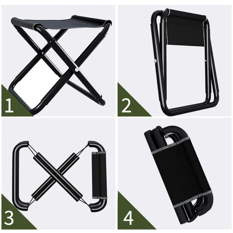 Outdoor Camping Chair Aluminium Alloy Portable Folding Picnic Camping Stool MIni Storage Fishing Chair Ultralight Furniture