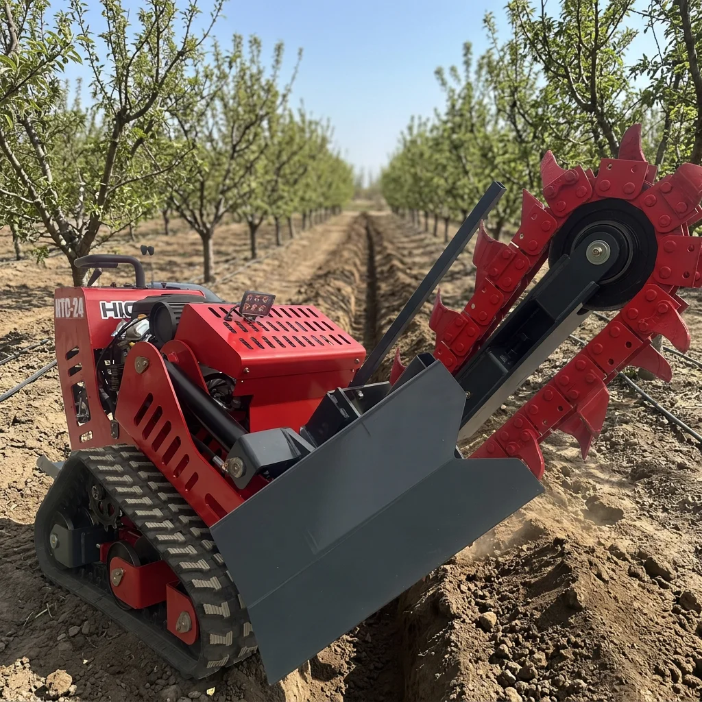 Loader Mounted Ditcher For Orchard & Vineyard, Efficient Micro Trenching Machine For Irrigation & Cable Laying