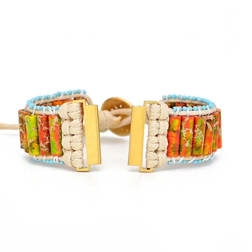 20mm 22mm Bohemian Watch Band For Samsung Galaxy Watch 4 5 6 7 40mm 44mm Natural Stone Strap For Amazfit GTS 4/Huawei GT4/3/2/2e