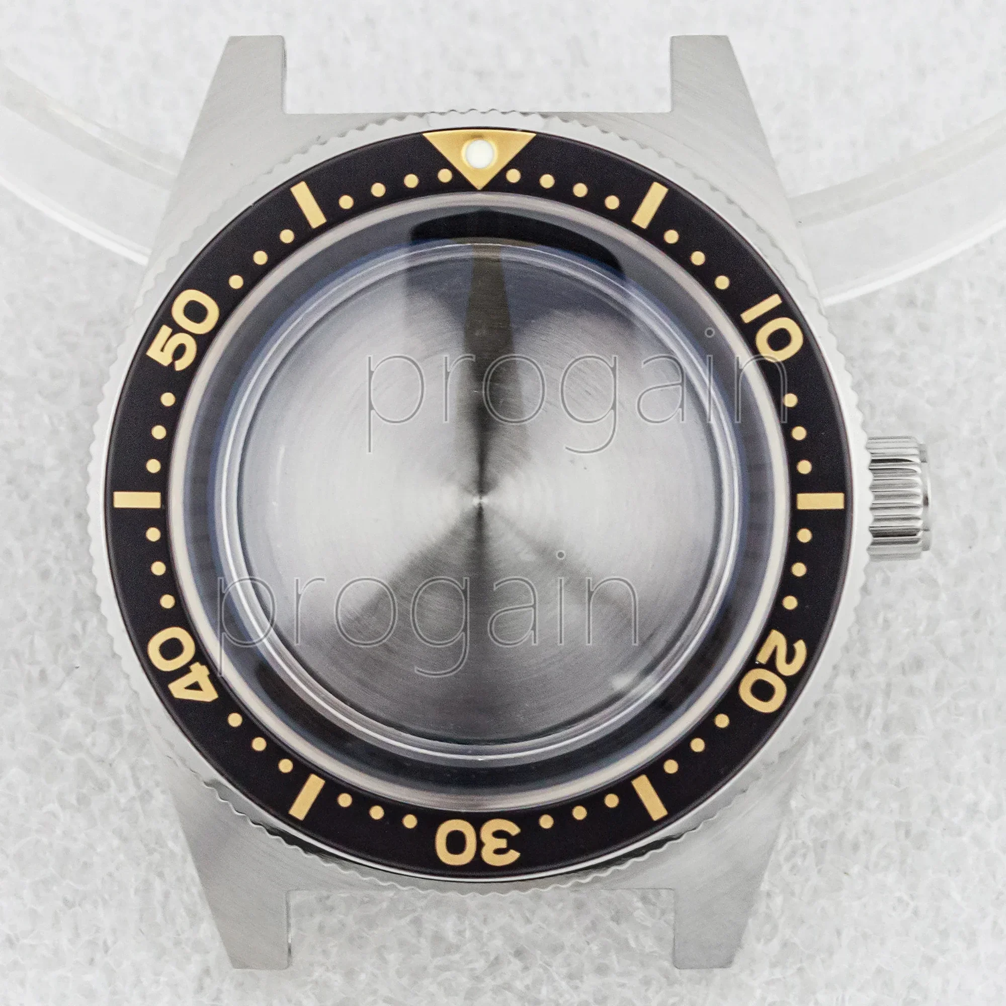 Diving 40mm Stainless Steel Watchcase Sapphire Crystal Glass Fit NH34 NH35 NH36 automatic Movement Aluminum bezels mod parts