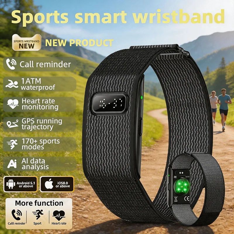 

New LIGE Electronic Digital Screen Smart Bracelet Health Monitor Tracker GPS Running Trajectory Waterproof Multifunctional Watch