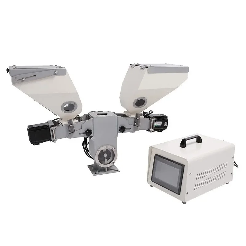 Single and double color/automatic metering color master machine, volumetric twin screw mixer, plastic PET particle feeder