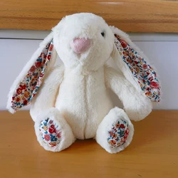 25Cm Super Zacht Konijntje Knuffel Schattige Konijnen Knuffels Met Gebloemde Lange Oren Knuffels Voor Meisjes Kinderen Cadeau