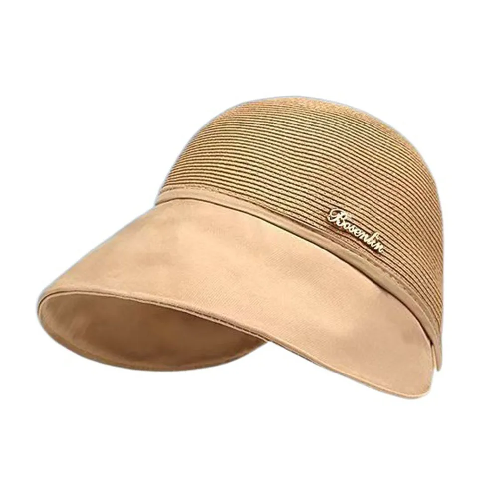 

Casual Solid Color Sunshade Cap Wide Brim UV Protection Bucket Sunhat Breathable Soft Sun Protection Cap Outdoor