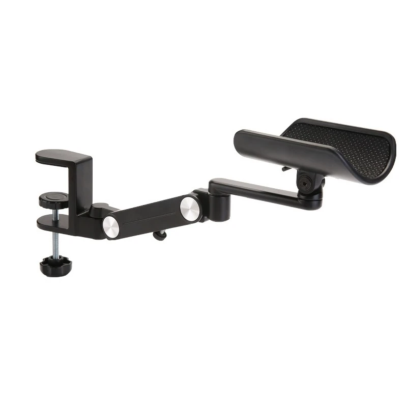 Aluminum Alloy Height Adjustable Arm & Elbow Rest, Desk Wrist Support Extension Bracket