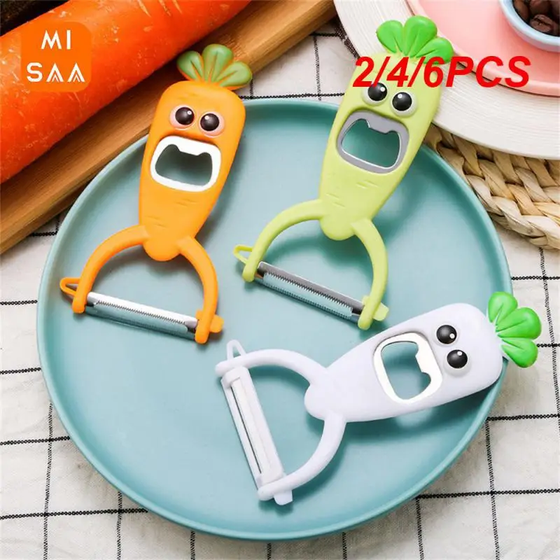 2/4/6PCS Multi-function Planer Peel Artifact 2 In 1 Wide Uses Convenient Kitchen Artifact Beer Driver Stainless Steel