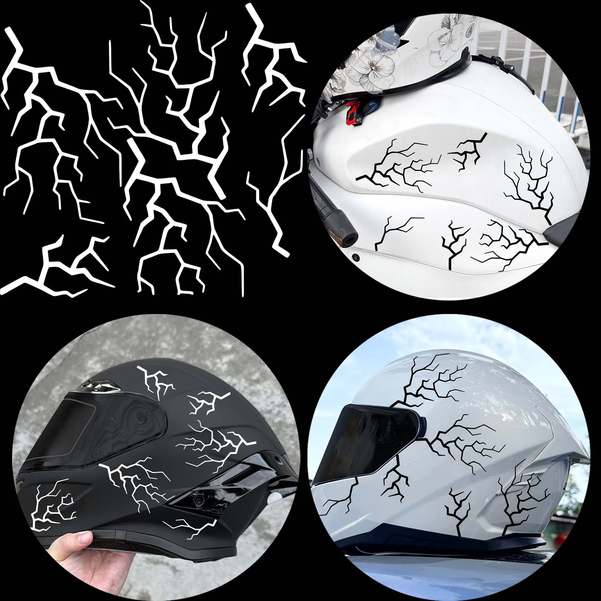 Graffiti style lightning motorcycle sticker, waterproof, decorative car sticker for motorcycle helmets, fuel tanks