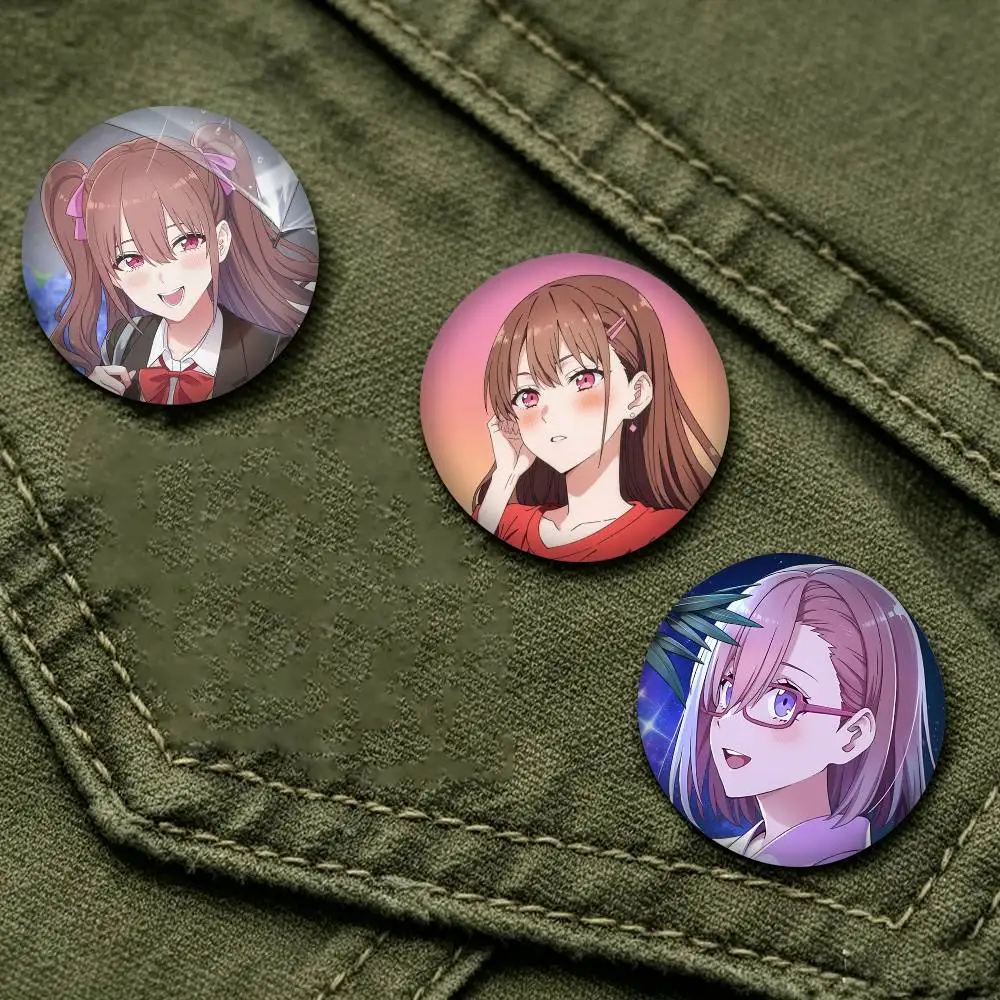 2.5 Dimensional Seduction Cute Anime  25 32 44 58 75mm Badges Personalized Round Brooches Pins Accessory Gift